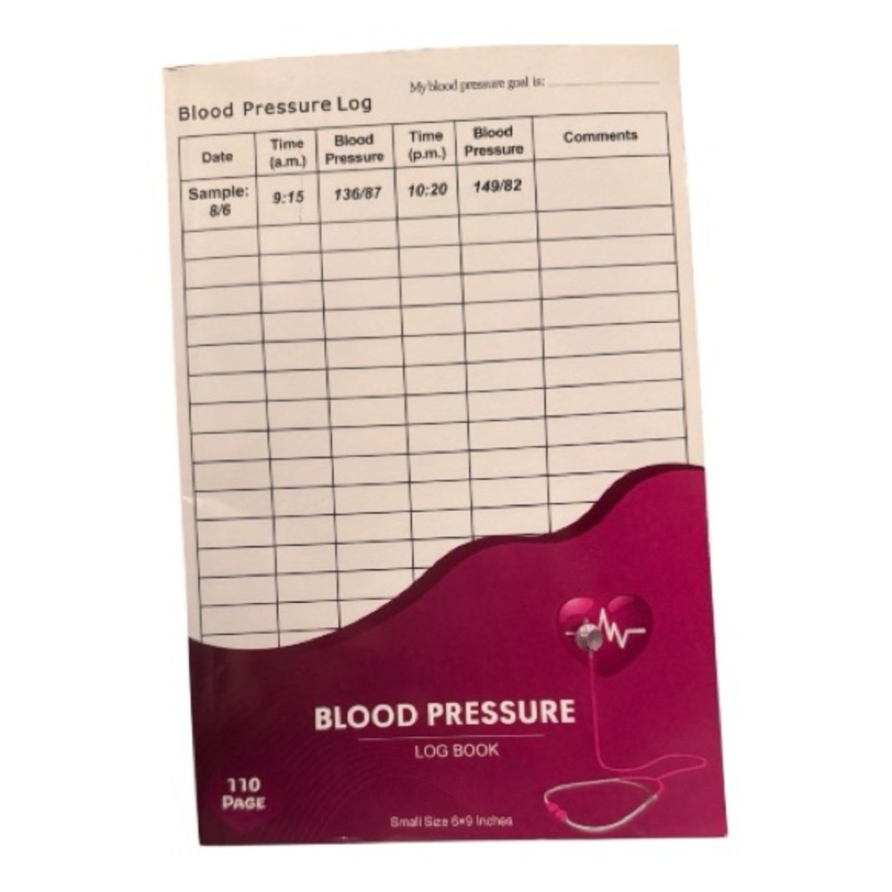 NWOT-Blood Pressure Log Book with Heart Design